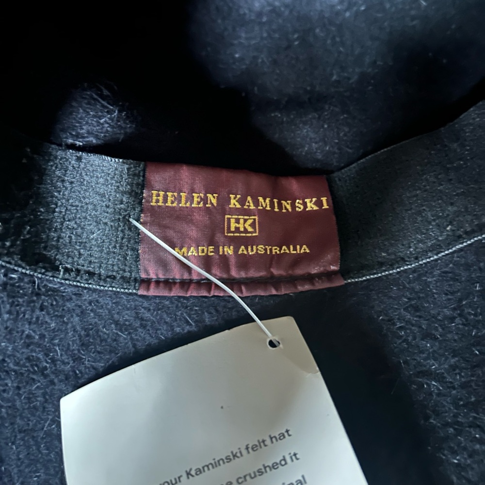 NWT Helen Kaminski HK Black Felt Hat Australia Packable - Picture 5 of 6